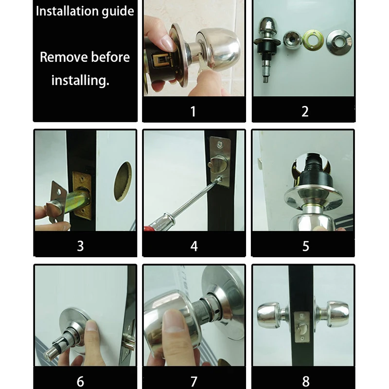 Ручка для входной двери замок из нержавеющей стали с ключом спальни гостиной