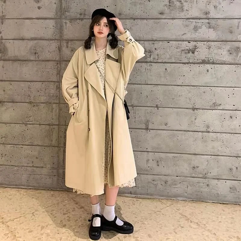Тренчкот для ранней осени женская маленькая осенняя одежда новинка 2021 большие