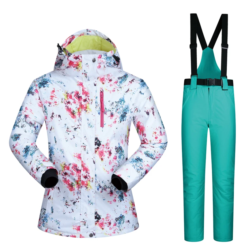 Новые лыжные костюмы для женщин зимний костюм одежда катания на лыжах и
