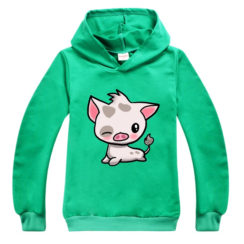 

Toddler Sweatshirt Cute Moana Hei Pua Baby Girls Long Sleeve T-shirt Children Clothes Cartoon Printed Boys Hoodies Tops Sweater
