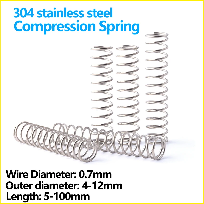 Компрессионная пружина из нержавеющей стали проволока диаметром 0 7 мм