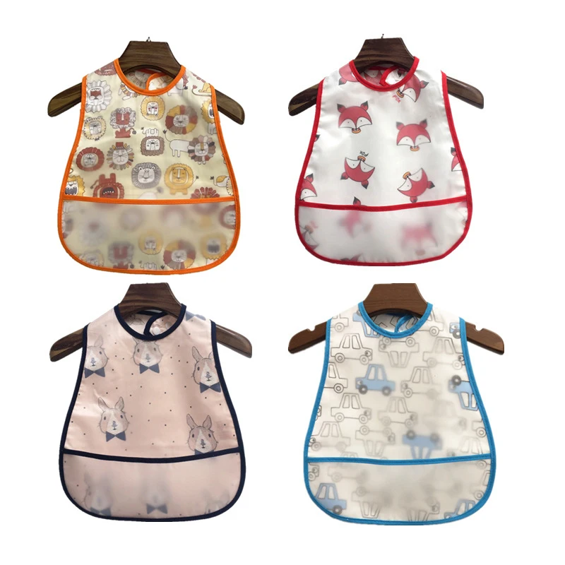 

High Quality Baby Adjustable Bibs EVA Cotton Cartoon Child Bibs Waterproof Lunch Feeding Bibs For Girls Boys Baby Bib Burp Cloth