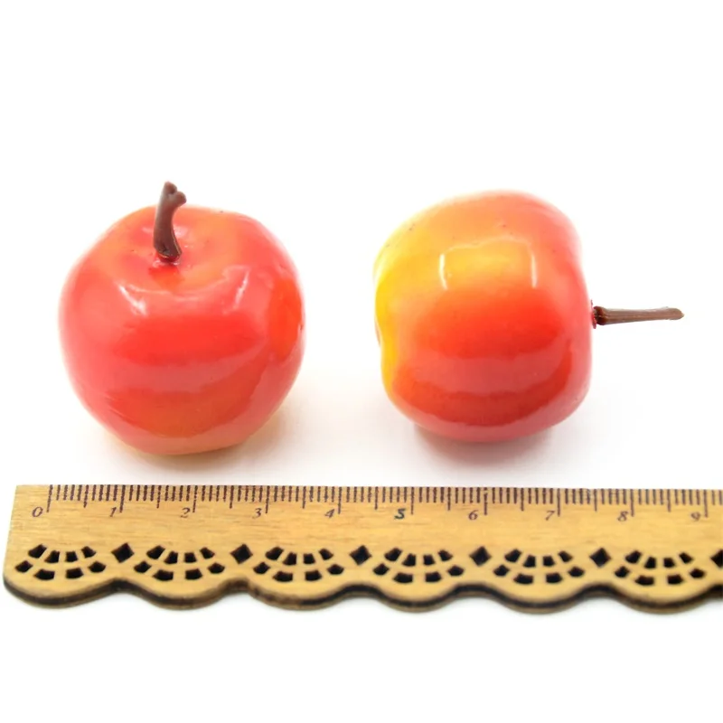 10 шт. 3 см искусственная пена фрукты и овощи Зеленое яблоко для свадебного