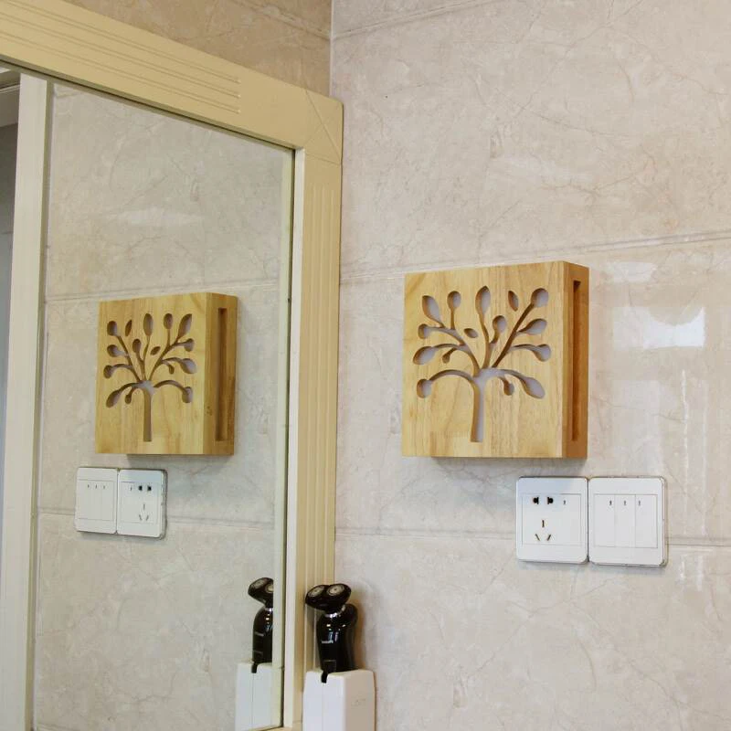 Деревянная светодиодная настенная лампа современный алюминиевый креативный