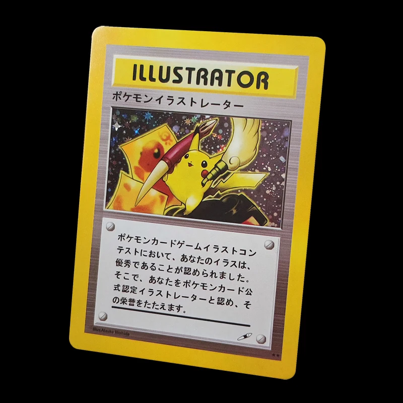 Pokemon Pikachu Illustrator DIY Flash Card Cards Game Pokemo