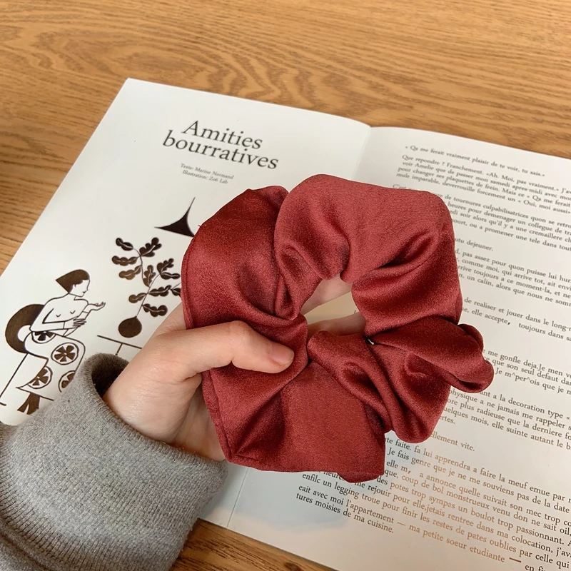 

Fashion Silky Acetate Satin Elastic Hair Bands Tie Hair Accessories for Women Elastic Scrunchies Ponytail Holder