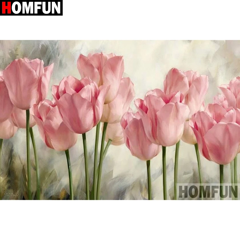 HOMFUN искусство 5D DIY Алмазная картина "Цветочный пейзаж" картины бисером вышивка крестиком 3D горный хрусталь вышивка Декор A27188