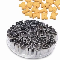 26pcs alphabet letter cookie cutter 3d cake decorating stainless steel baking tools fondant biscuit mold kitchen accessories