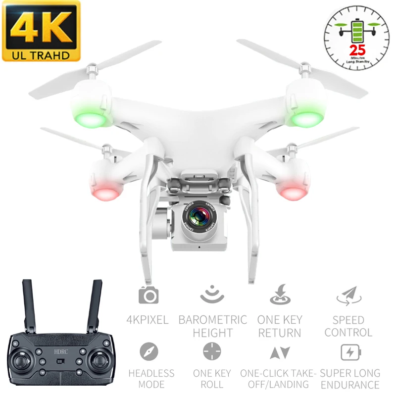 Радиоуправляемый квадрокоптер Дрон 4K WiFi FPV HD камера вертолет оптический поток