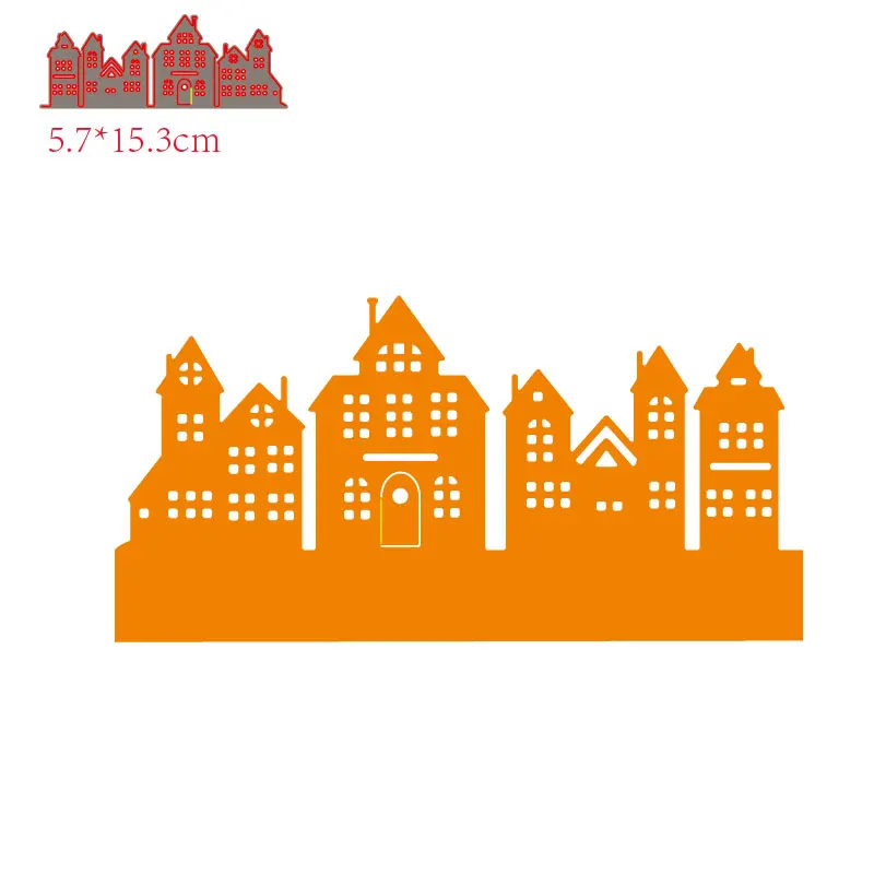 

new Building House Metal Cutting Dies Stencils Embossing Folder Cut Ribbon DIY Scrapbooking Die Cuts Greeting Card Decor