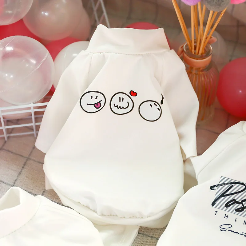 Одежда для собак Тедди весенне летняя тонкая классная черно белая футболка