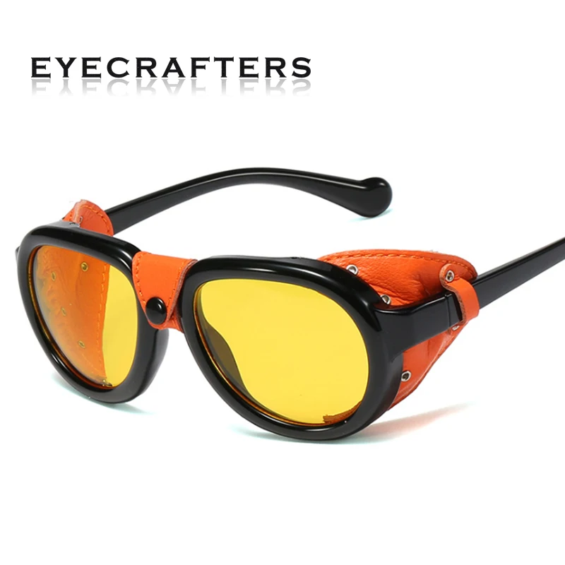 Мужские и женские очки в стиле стимпанк металлические готические солнцезащитные