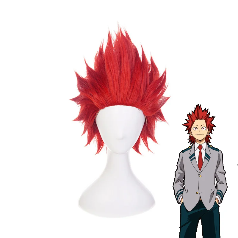 

Fashion My Hero Academia Wig Anime Cosplay Character Kirishima Reijiro Short Red Wig Boku No Hero Academia Cool Wig for Adults