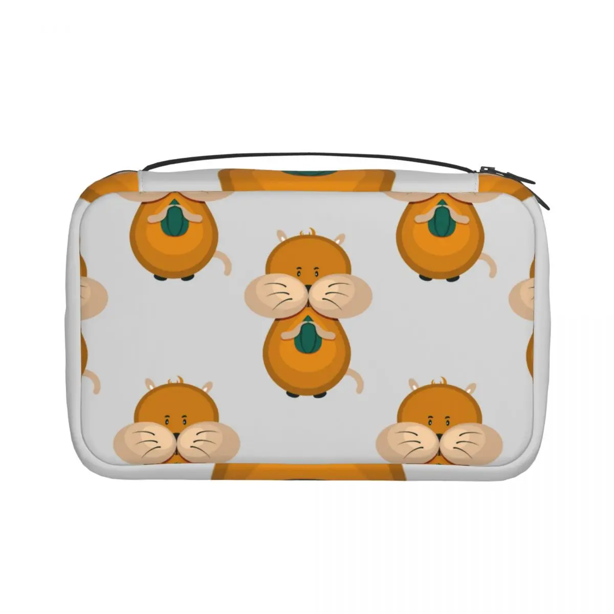 

Hanging Travel Toiletry Bag Cute Hamster Holding Sunflower Seed Folding Makeup Bag Cosmetic Bag for Bathroom Organizer