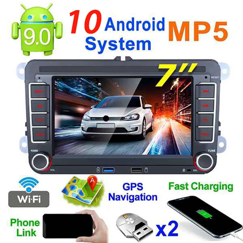 

2 Din Car Radio Android Car Multimedia Player Autoradio GPS Navigation For Golf Skoda Seat Tiguan Passat B6 B7