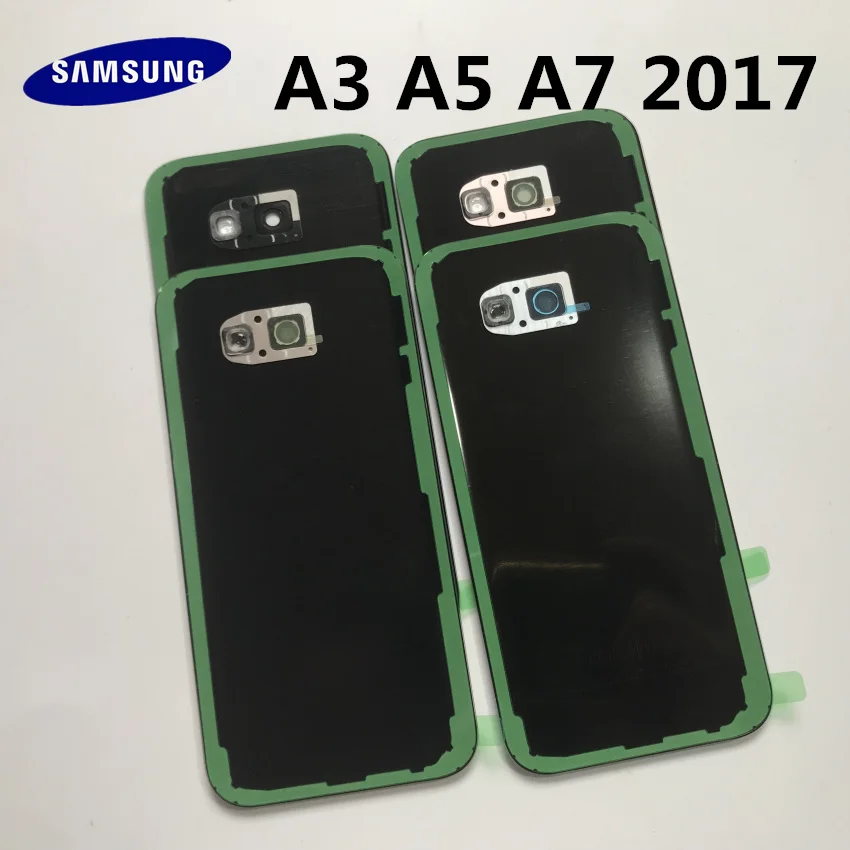 Новая задняя панель батарейного стекла задняя дверь Крышка для samsung Galaxy A3 A320 A5 A7 A720 A720F предварительно клейкие наклейки+ Инструменты
