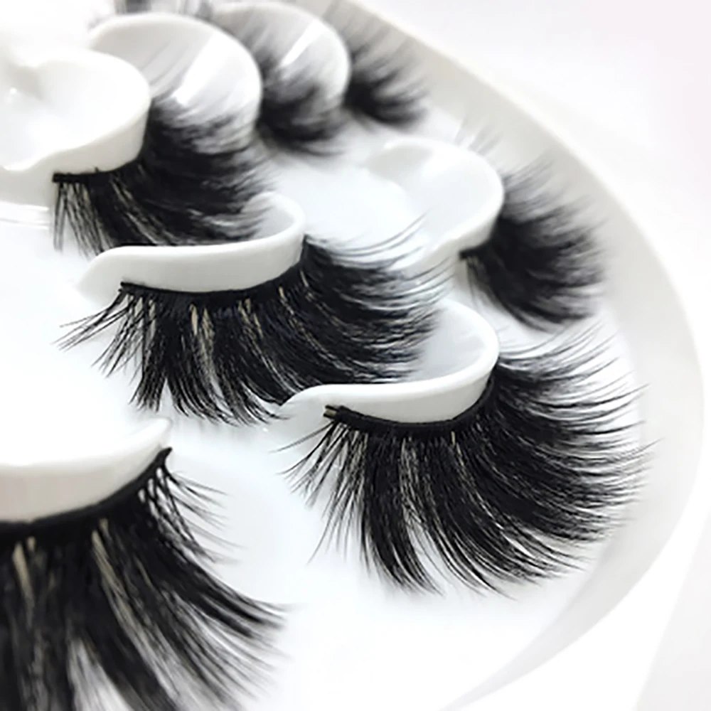 Натуральные густые накладные ресницы ручной работы 3D из искусственной норки