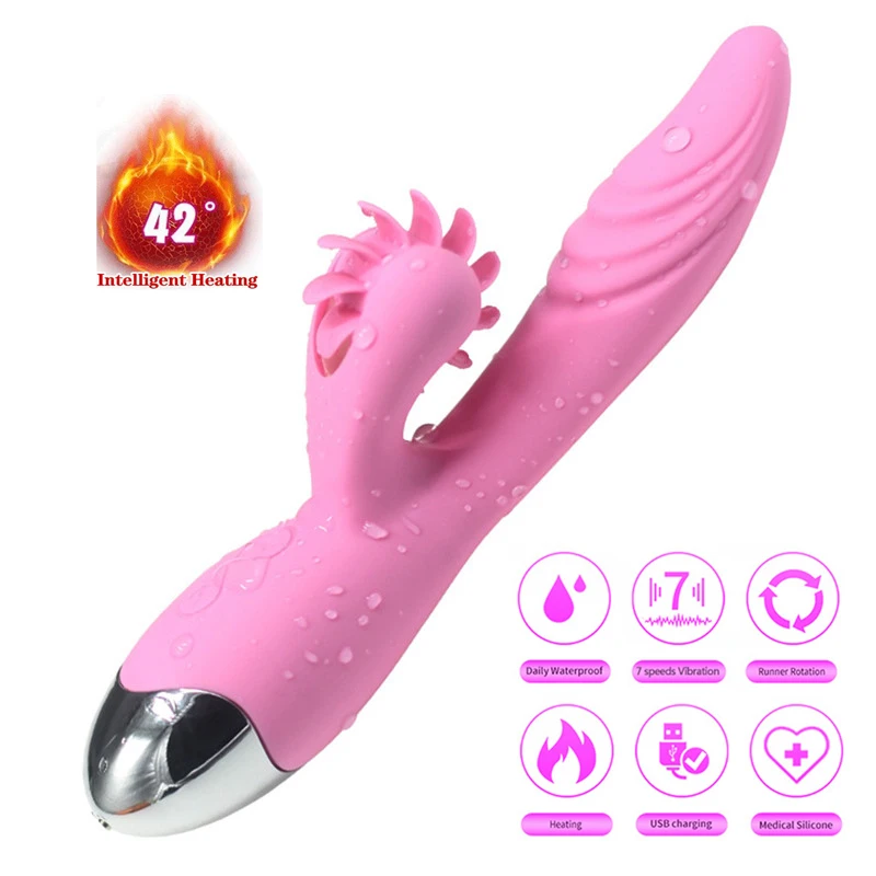 

Массажер Вибрационный Ручной вращающийся на 360 ° с умным нагревом для женщин