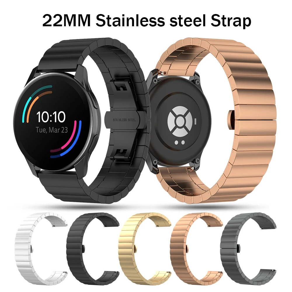 

Stainless Steel strap For HUAWEI Wacth GT 2 Pro/Amazfit GTR 47MM/Samsung Gear S3 Metal Bracelet For Huawei GT 2e/Honor Magic