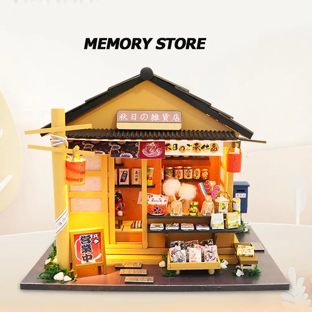 

Miniature House 1set DIY Wooden Doll Miniature Dollhouse Japanese Style Furniture Kit Toy Houses for Children Birthday Gift