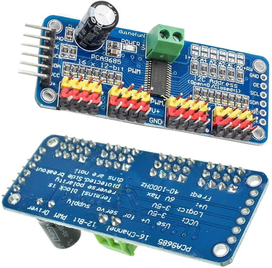 16-канальная 12-битная PWM плата серводвигателя PCA9685 контроллер IIC модуль для Arduino и
