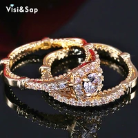 visisap luxu gold color micro zircon inlaid palace style rings for women wedding engagement ring couple jewelry wholesale b2926