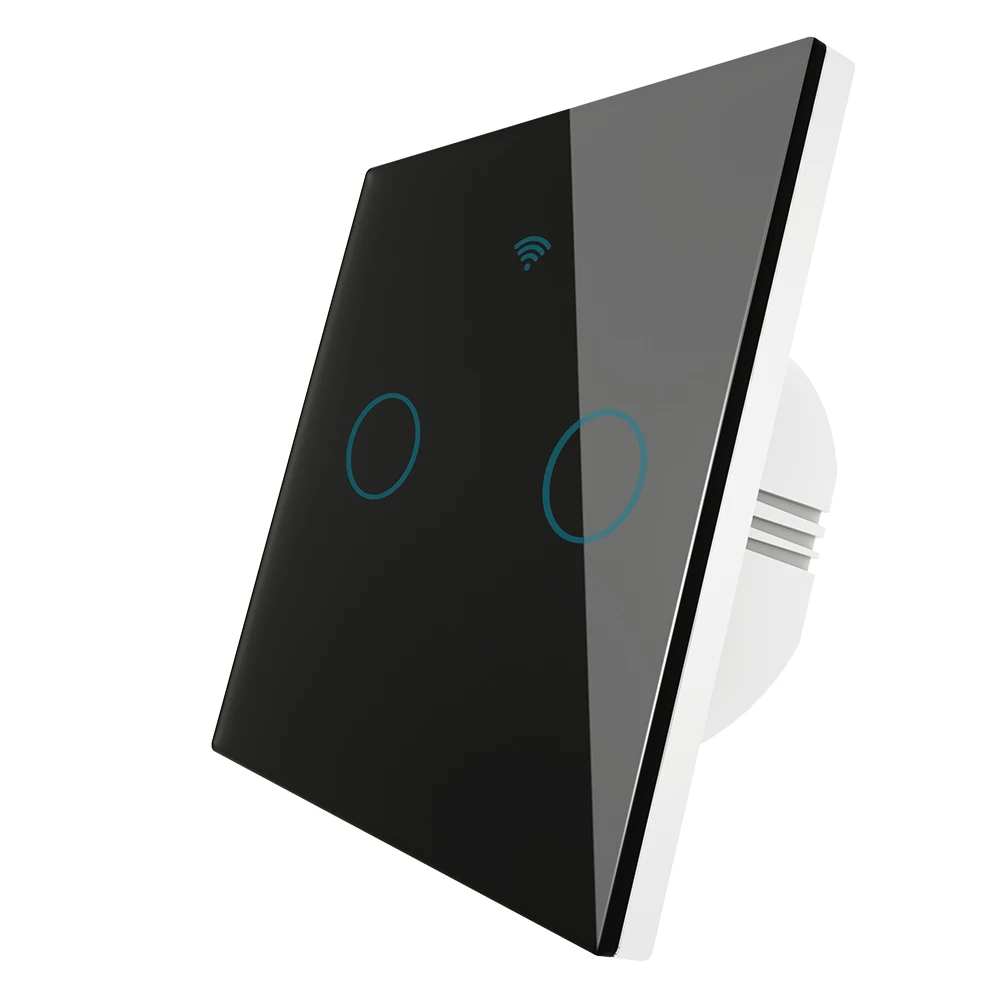 2 gang black switch RF 433 МГц Wi-Fi дистанционный переключатель освещения приложение Smart Life Tuya Беспроводной дистанционного Управление работать с Alexa Echo Google Home черный 1/2/3 - Цвет: 2 gang black switch