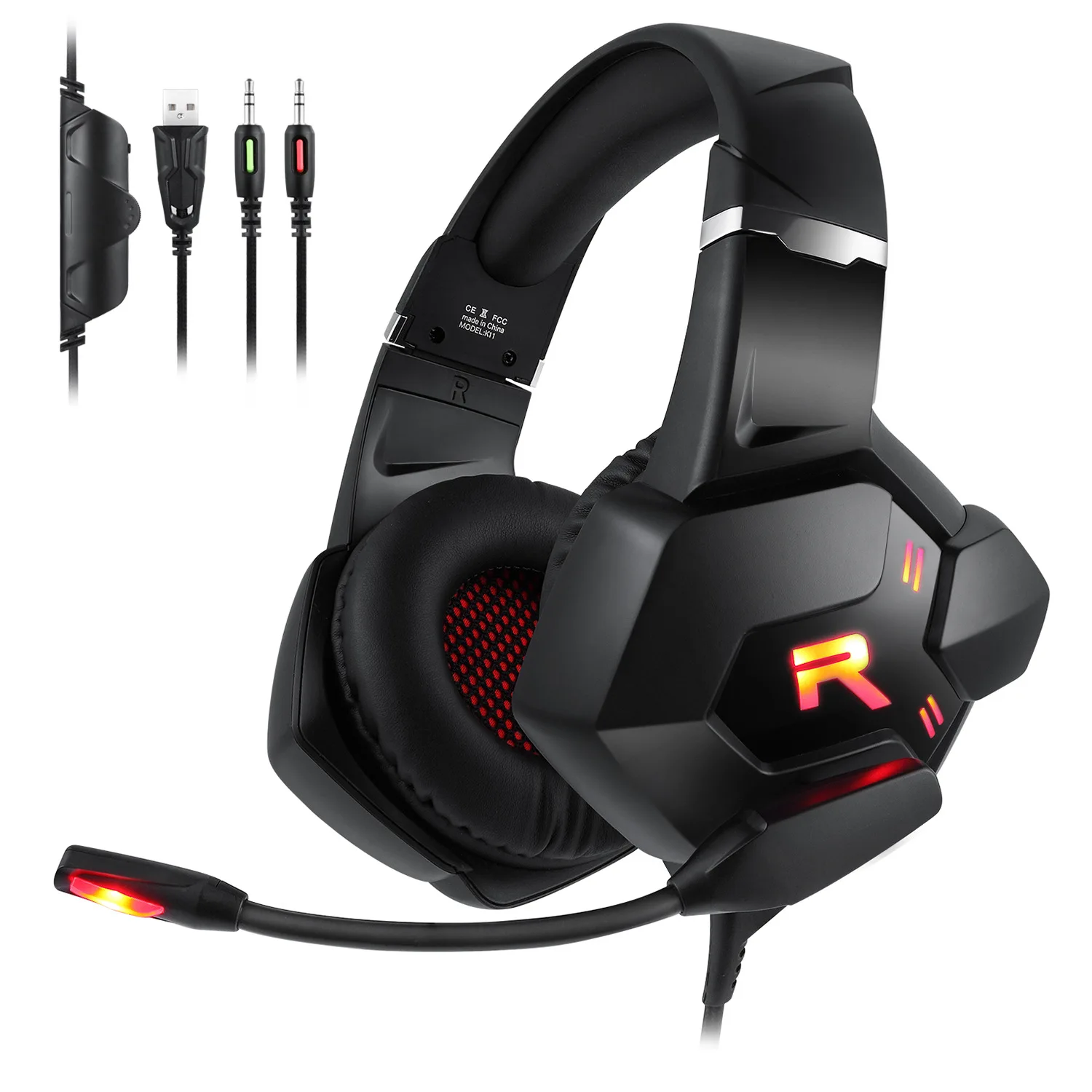 Профессиональные игровые гарнитуры компьютерные наушники с тяжелыми басами и