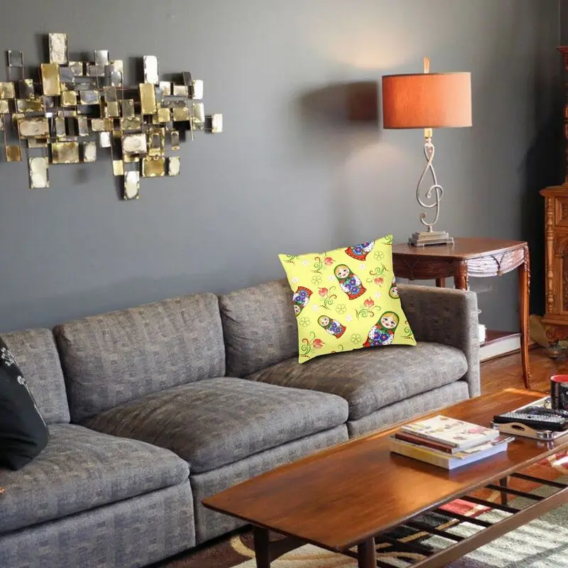 Наволочки русской куклы матрешки с цветочным узором мягкие милые наволочки для