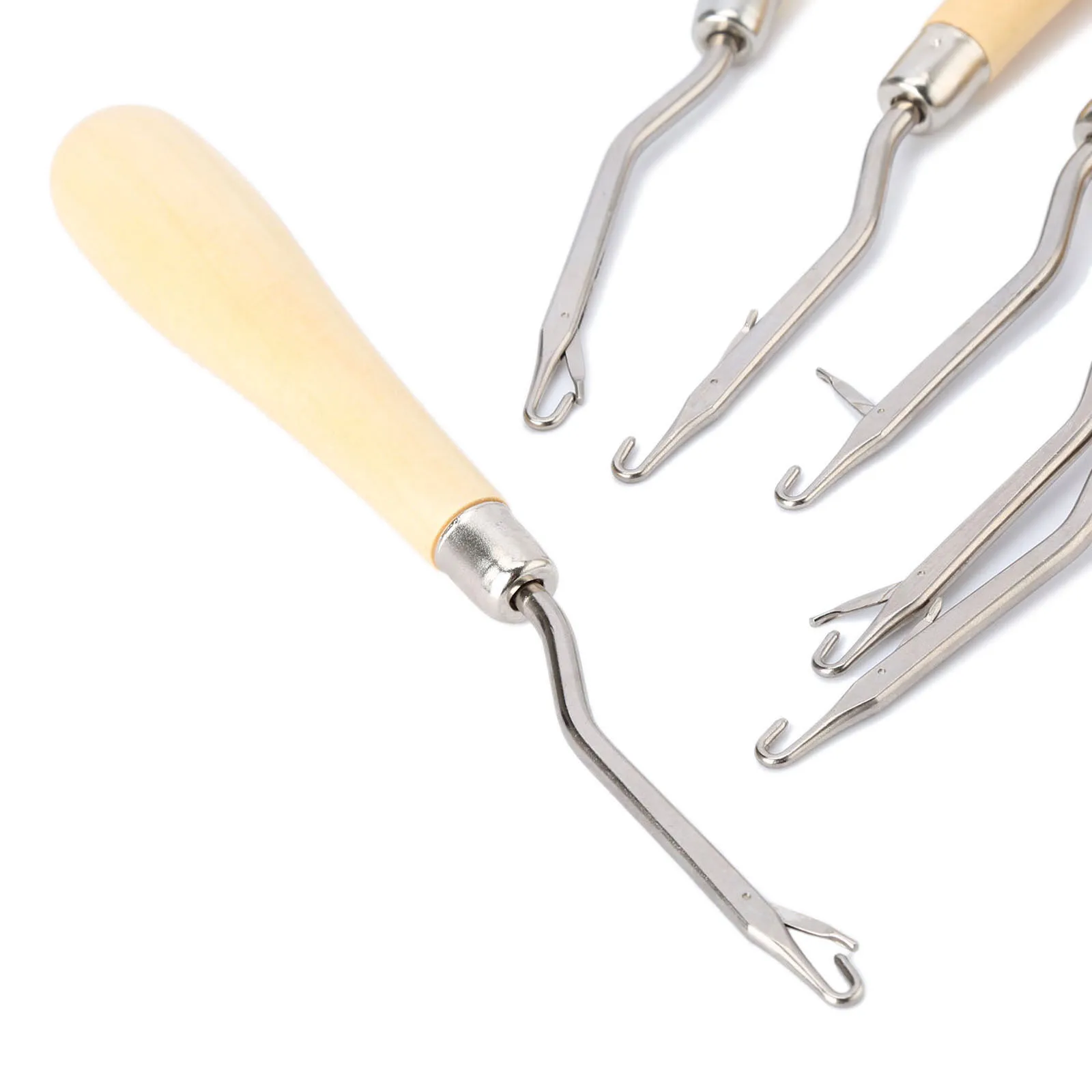 1 шт. деревянная ручка защелка крючок вплетаемые волосы иглы парики Вязание