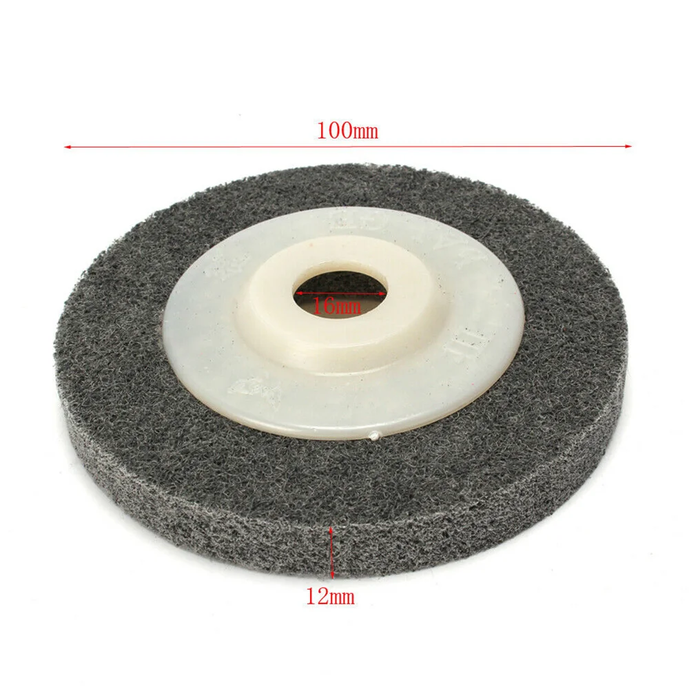 

10pcs 100*12mm Nylon Grinding Disc Flap Wheel For Metal Finish Wood Polishing On Angle Grinder