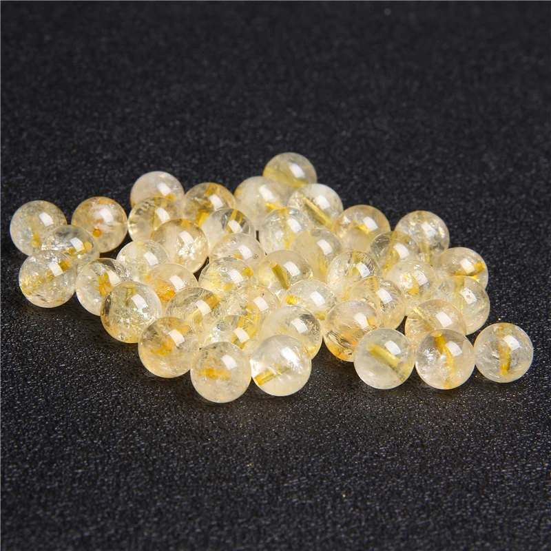 

Citrines Beads Round Loose Citrines Natural Stone Yellow Quartz Crystal Beads 6 8 10mm Beads For Jewelry Bracelet DIY Making