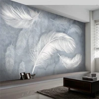 modern fashion feather wallpaper 3d hand painted photo wall mural living room bedroom luxury creative art wallpapers papel mural