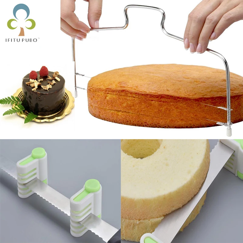 DIY нож для нарезки тортов набор ломтерезки двойная линия регулируемый резак