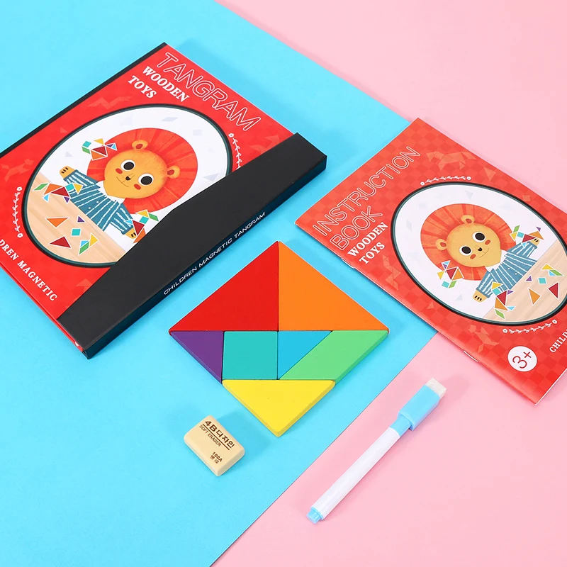 Детская Магнитная книга головоломка игра Монтессори jлобзик обучающая живопись