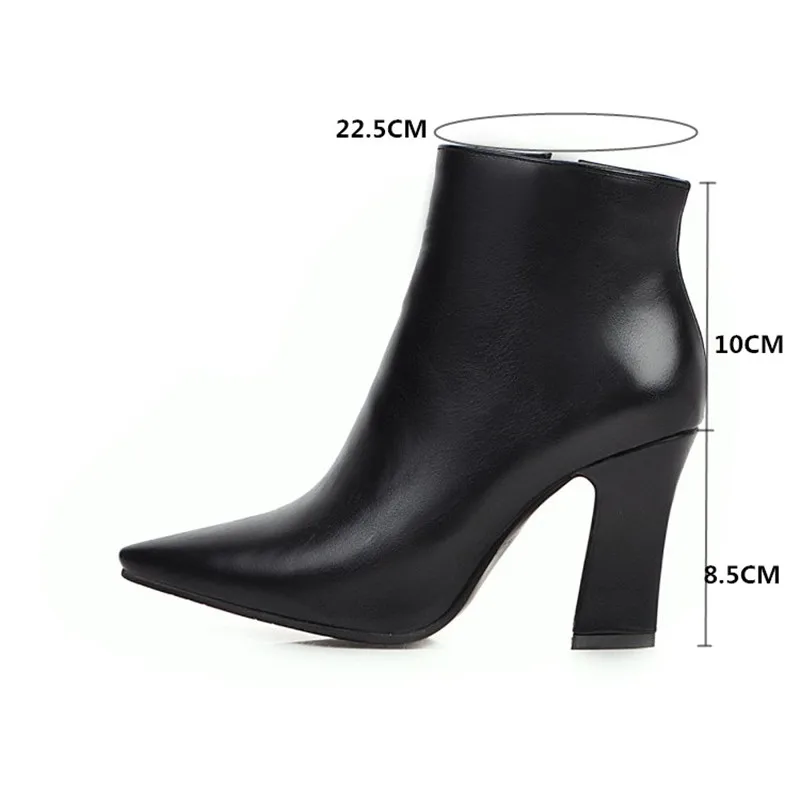 Женские ботильоны на квадратном каблуке с острым носком размеры 34 43|Женские