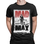 Винтажная футболка с надписью Безумный Макс, топы с принтом Дорога из фильма воин Харди, топы для вождения автомобиля, Camisas Hombre