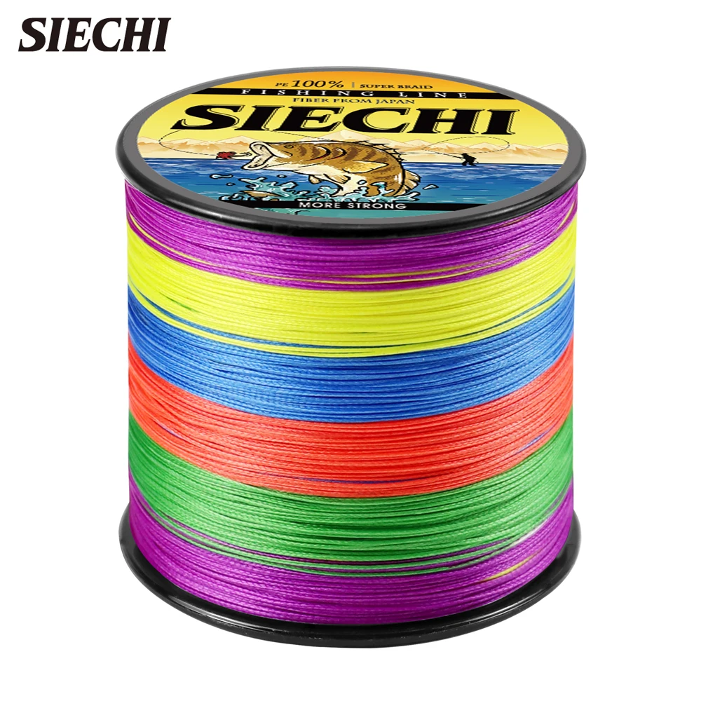 SIECHI 9 Strands Braided PE Fishing Line  300M 500M 1000M  Strong Braided Fishing Line Multifilament PE Line