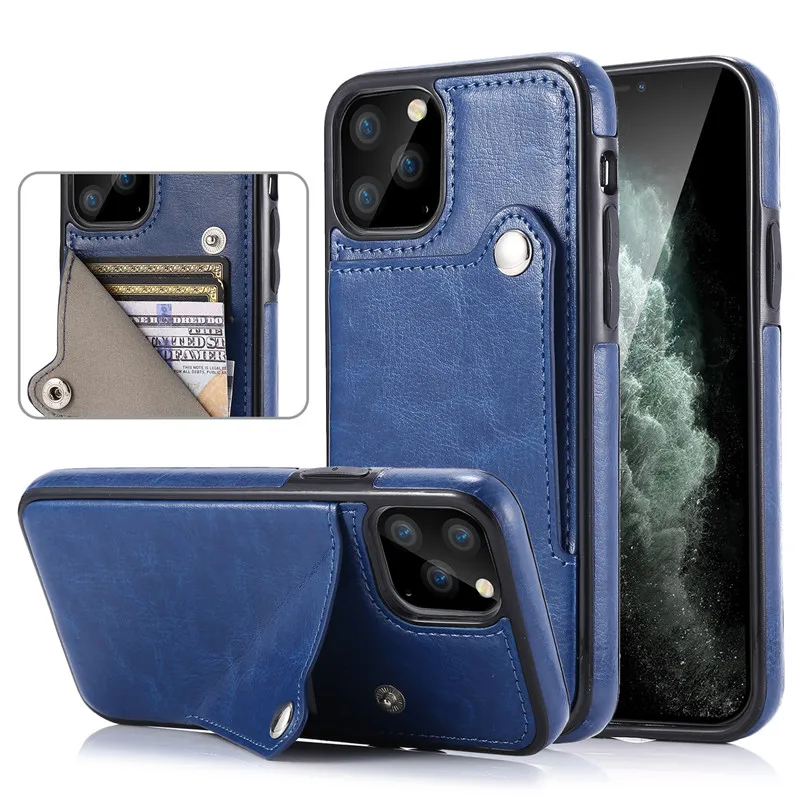 Кожаный чехол книжка премиум класса для iPhone 11 Pro XR XS Max 6 6s 7 8 Plus 5S с держателем