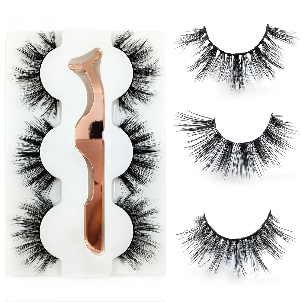 Модные искусственные норковые меховые ресницы ручной работы натуральные