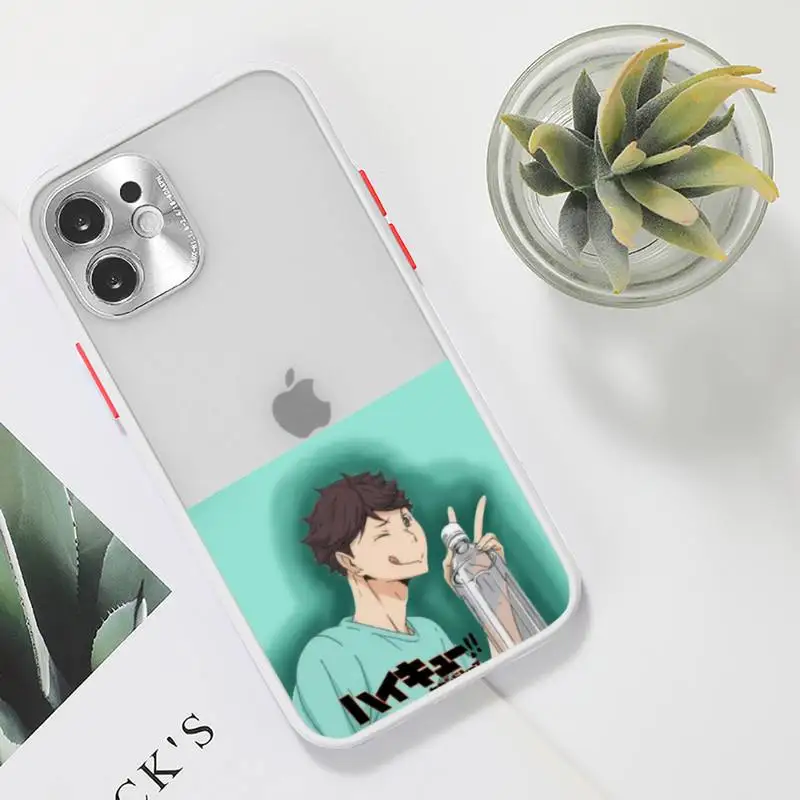 

Haikyuu Oikawa Phone Case Clear matte transparent For white iPhone 7 8 x xs xr 11 12 pro plus max mini Funda