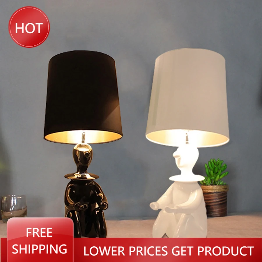 

Child Resin European Desk Lamp Vintage Elegant Nightstands Nordic Table Lamp Decoration Luminaria Mesa Lamps for Living Room