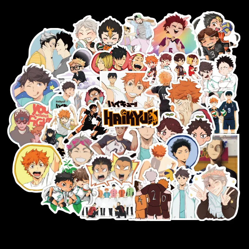 

10/30/50PCS Zhang Volleyball Juvenile Daily Comic Graffiti Stickers Computer Mobile Phone Luggage Waterproof Stickers