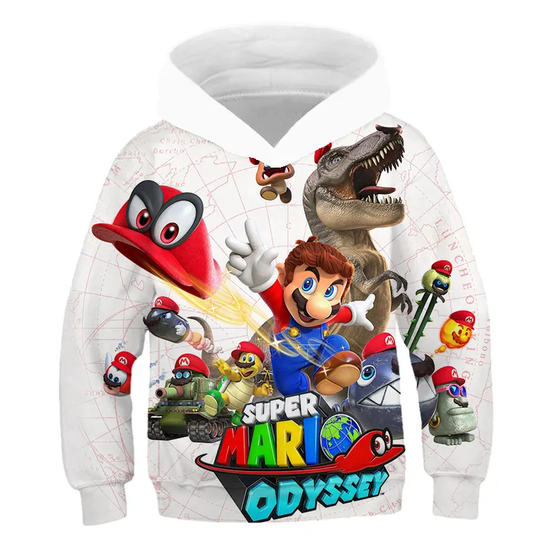 

Super Mario Kids Hoodies for Girls Children's Sweatshirt Boys Hoodie Children Teenager Clothes Clothing Child Sportswear
