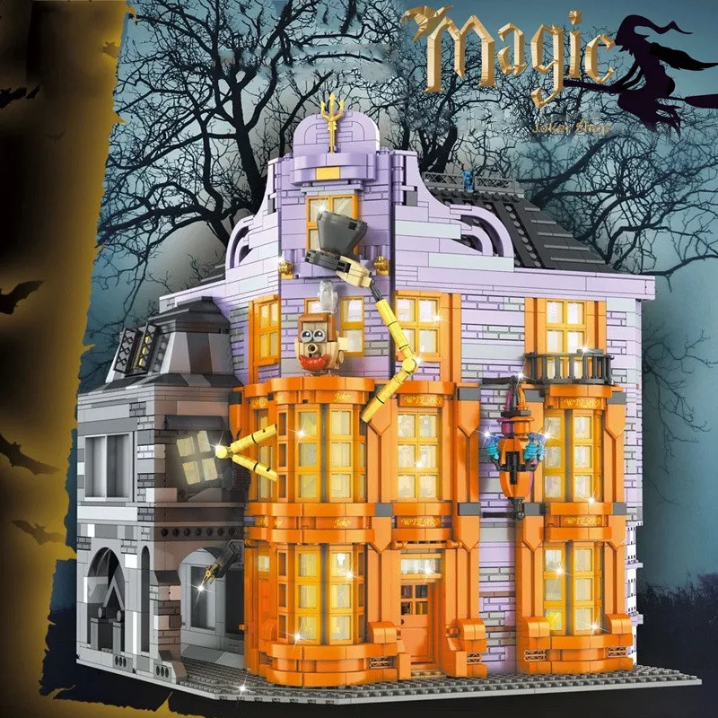 

MOULD KING The Magic Joke Shop Architecture Model Building Blocks MOC Movie Streetview Bricks Toys For Children Birthday Gifts