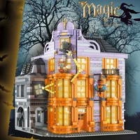 mould king architecture street view magic joke shop model assemblage building blocks bricks kids toys birthday gifts for aldult