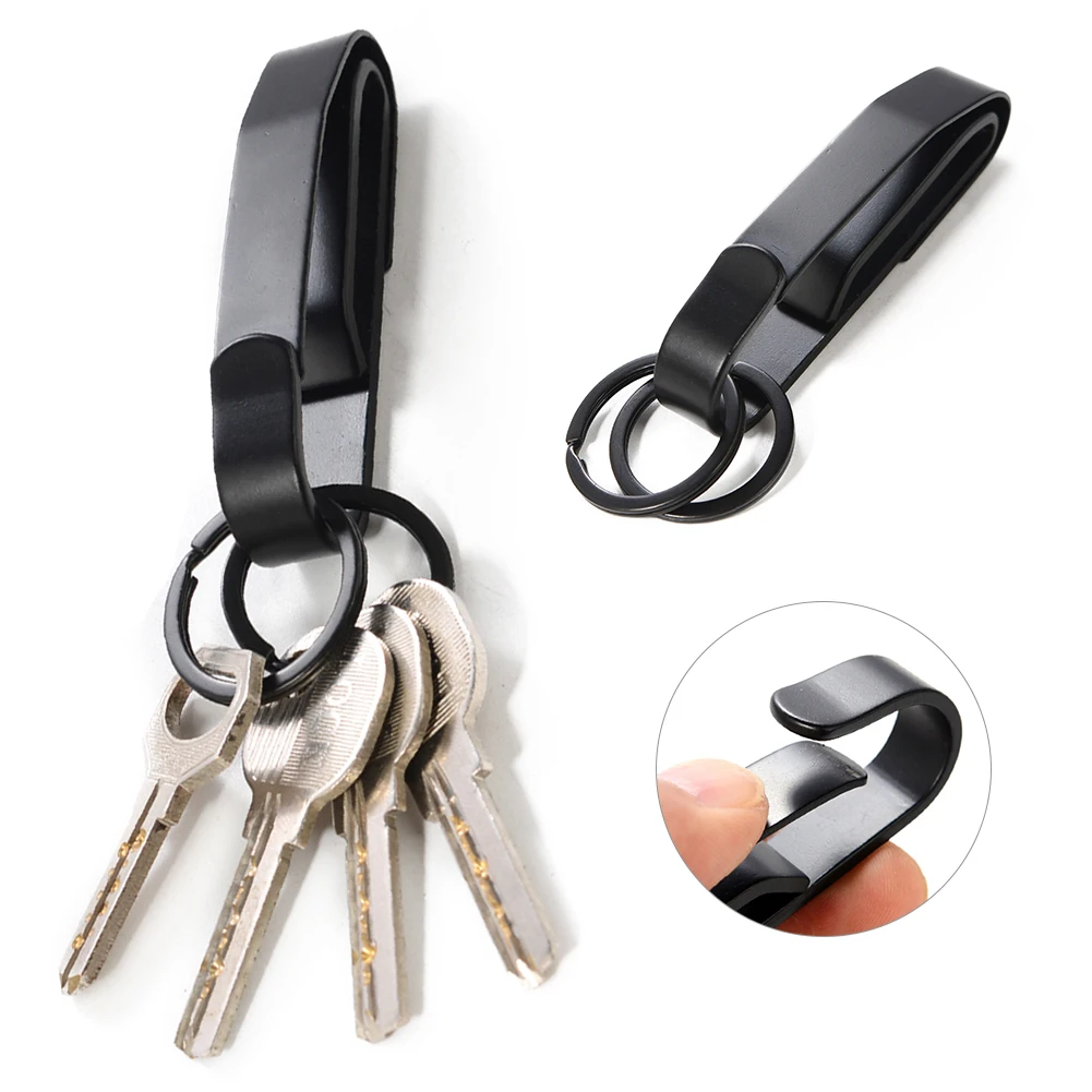 

Stainless Steel Key Chain Clasp Carabiner Waist Belt EDC Outdoor Hanging Buckles Camping Portable Outdoor Elements