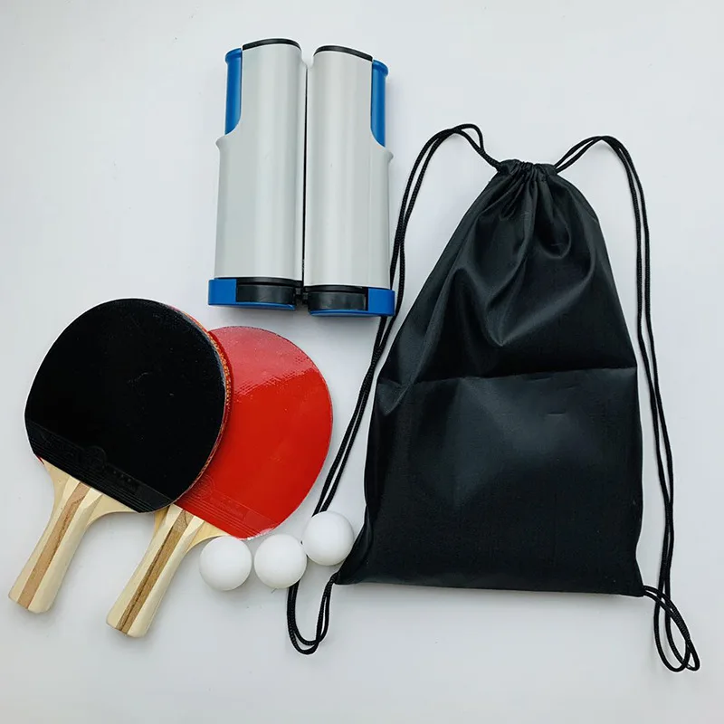 

Portable Professional Table Tennis Sports Trainning Set Racket Blade Mesh Net Ping Pong Student Sports Equipment Simple bag