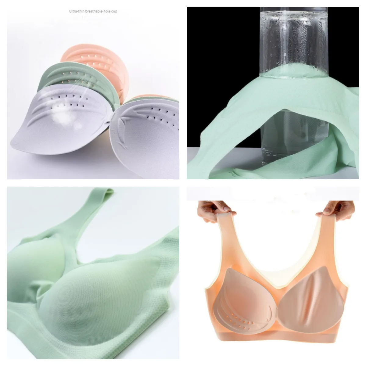 

Seamless Bras For Women Plus Size Bra Ultra Thin Underwear Female Comfort Sleep Bra Backless Sexy Lingerie Push Up Bra Top 4XL