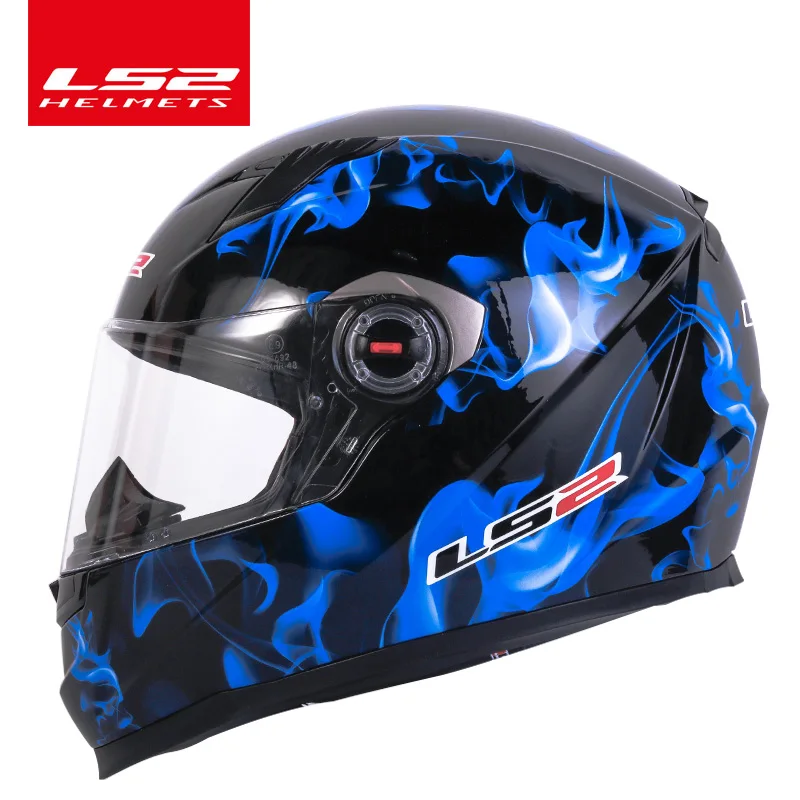 LS2 FF358 moto rcycle шлем полное лицо LS2 alex barros шлем гоночный мото шлемы шлем Casco moto ECE Сертификация - Цвет: blue fire